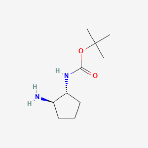 rel-tert-Butyl ((1R,2R)-2-aminocyclopentyl)carbamate chemical structure (CAS 365996-21-0)