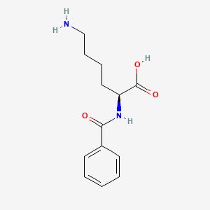 (S)-6-Amino-2-benzamidohexanoic acid chemical structure (CAS 366-74-5)