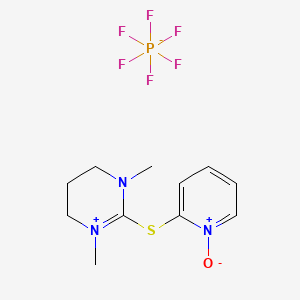2-((1,3-Dimethyl-3,4,5,6-tetrahydropyrimidin-1-ium-2-yl)thio)pyridine 1-oxide hexafluorophosphate(V) chemical structure (CAS 366821-62-7)