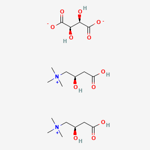 (R)-3-Carboxy-2-hydroxy-N,N,N-trimethylpropan-1-aminium (2R,3R)-2,3-dihydroxysuccinate chemical structure (CAS 36687-82-8)