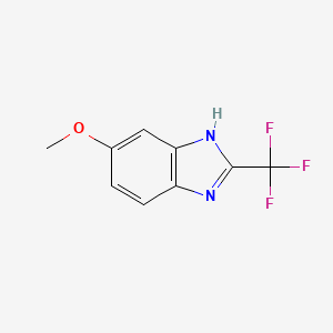 6-Methoxy-2-(trifluoromethyl)-1H-benzo[d]imidazole chemical structure (CAS 3671-65-6)