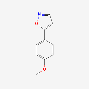 5-(4-Methoxyphenyl)isoxazole chemical structure (CAS 3672-48-8)