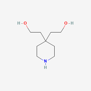 2,2'-(Piperidine-4,4-diyl)bis(ethan-1-ol) chemical structure (CAS 367282-75-5)