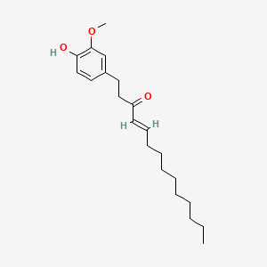 1-(4-Hydroxy-3-methoxyphenyl)tetradec-4-en-3-one chemical structure (CAS 36752-54-2)