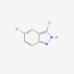 5-Bromo-3-chloro-1H-indazole chemical structure (CAS 36760-19-7)