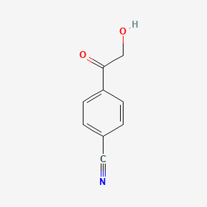 4-(2-Hydroxyacetyl)benzonitrile chemical structure (CAS 36776-32-6)