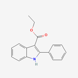 Ethyl 2-phenyl-1H-indole-3-carboxylate chemical structure (CAS 36779-16-5)