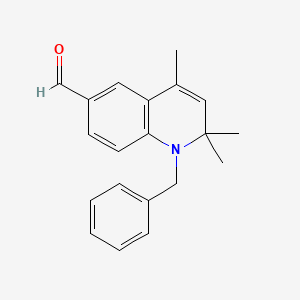 1-Benzyl-2,2,4-trimethyl-1,2-dihydroquinoline-6-carbaldehyde chemical structure (CAS 367909-68-0)