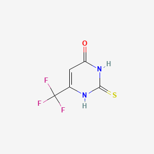 4-Hydroxy-6-(trifluoromethyl)pyrimidine-2-thiol chemical structure (CAS 368-54-7)