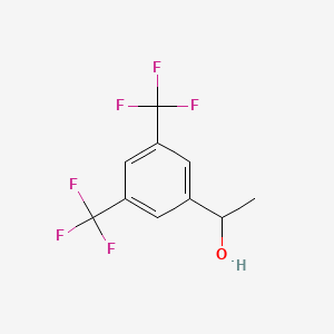 1-(3,5-Bis(trifluoromethyl)phenyl)ethanol chemical structure (CAS 368-63-8)