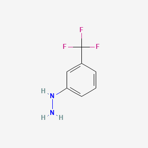 3-(Trifluoromethyl)phenylhydrazine chemical structure (CAS 368-78-5)