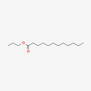 Propyl dodecanoate chemical structure (CAS 3681-78-5)