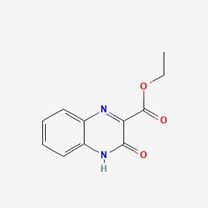 Ethyl 3-Oxo-3,4-dihydro-2-quinoxalinecarboxylate chemical structure (CAS 36818-07-2)
