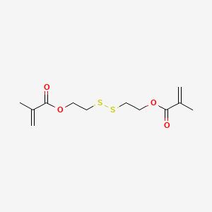 Disulfanediylbis(ethane-2,1-diyl) bis(2-methylacrylate) chemical structure (CAS 36837-97-5)