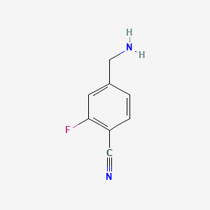 4-(Aminomethyl)-2-fluorobenzonitrile chemical structure (CAS 368426-73-7)