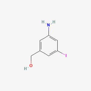 (3-Amino-5-iodophenyl)methanol chemical structure (CAS 368435-46-5)