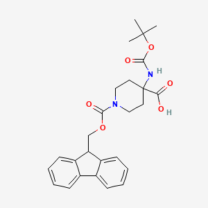 4-(Boc-amino)-1-Fmoc-piperidine-4-carboxylic Acid chemical structure (CAS 368866-07-3)