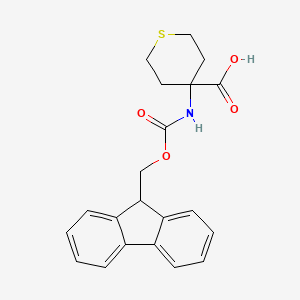 4-(Fmoc-amino)tetrahydrothiopyran-4-carboxylic Acid chemical structure (CAS 368866-35-7)