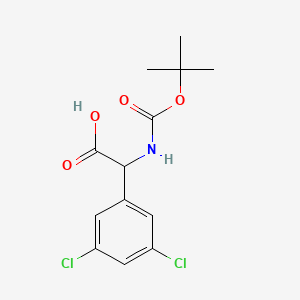 2-((tert-Butoxycarbonyl)amino)-2-(3,5-dichlorophenyl)acetic acid chemical structure (CAS 369403-30-5)