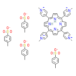 5,10,15,20-Tetrakis(1-methyl-4-pyridinio)porphyrin tetra(p-toluenesulfonate) chemical structure (CAS 36951-72-1)