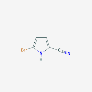 5-Bromo-1H-pyrrole-2-carbonitrile chemical structure (CAS 36953-44-3)