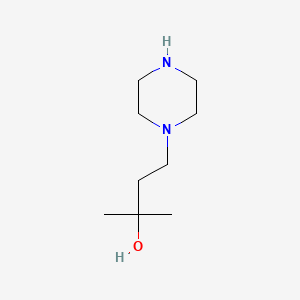 2-Methyl-4-(piperazin-1-yl)butan-2-ol chemical structure (CAS 369626-03-9)