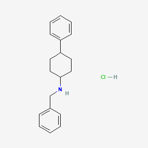 rel-(1R,4S)-N-benzyl-4-phenylcyclohexan-1-amine hydrochloride chemical structure (CAS 36967-47-2)