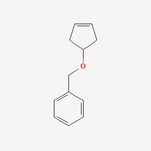((Cyclopent-3-en-1-yloxy)methyl)benzene chemical structure (CAS 37005-79-1)