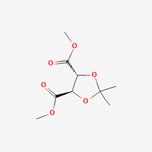(4R,5R)-Dimethyl 2,2-dimethyl-1,3-dioxolane-4,5-dicarboxylate chemical structure (CAS 37031-29-1)