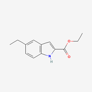 Ethyl 5-ethyl-1H-indole-2-carboxylate chemical structure (CAS 37033-94-6)