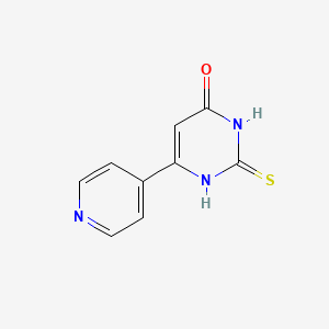6-(Pyridin-4-yl)-2-thioxo-2,3-dihydropyrimidin-4(1H)-one chemical structure (CAS 37039-71-7)