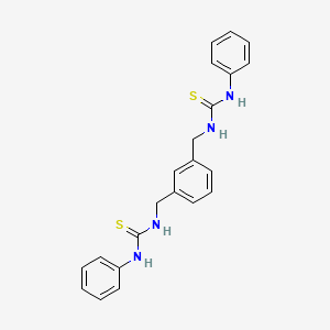 1,1'-(1,3-phenylenebis(methylene))bis(3-phenylthiourea) chemical structure (CAS 37042-63-0)