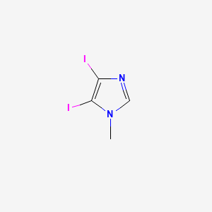 4,5-Diiodo-1-methyl-1H-imidazole chemical structure (CAS 37067-96-2)