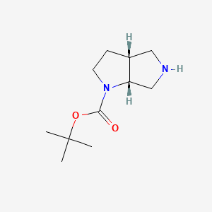 (3aR,6aR)-tert-Butyl hexahydropyrrolo[3,4-b]pyrrole-1(2H)-carboxylate chemical structure (CAS 370880-09-4)