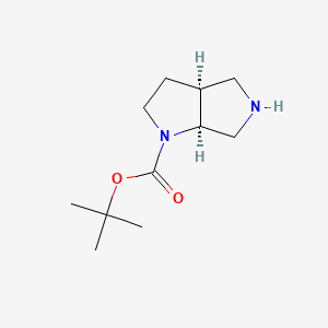 (3aS,6aS)-tert-Butyl hexahydropyrrolo[3,4-b]pyrrole-1(2H)-carboxylate chemical structure (CAS 370880-16-3)