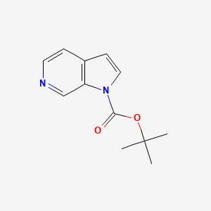 tert-Butyl 1H-pyrrolo[2,3-c]pyridine-1-carboxylate chemical structure (CAS 370880-82-3)
