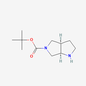 (3aR,6aR)-tert-Butyl hexahydropyrrolo[3,4-b]pyrrole-5(1H)-carboxylate chemical structure (CAS 370882-39-6)