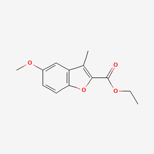 Ethyl 5-methoxy-3-methylbenzofuran-2-carboxylate chemical structure (CAS 3710-50-7)