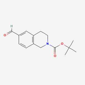 tert-Butyl 6-formyl-3,4-dihydroisoquinoline-2(1H)-carboxylate chemical structure (CAS 371222-37-6)