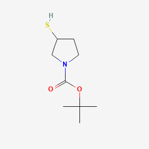 tert-Butyl 3-mercaptopyrrolidine-1-carboxylate chemical structure (CAS 371240-66-3)