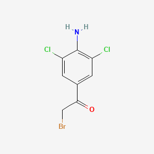 4-Amino-3,5-dichlorophenacylbromide chemical structure (CAS 37148-47-3)