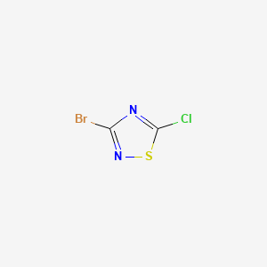 3-Bromo-5-chloro-1,2,4-thiadiazole chemical structure (CAS 37159-60-7)