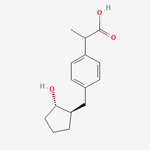 rel-2-(4-(((1R,2S)-2-Hydroxycyclopentyl)methyl)phenyl)propanoic acid chemical structure (CAS 371753-19-4)