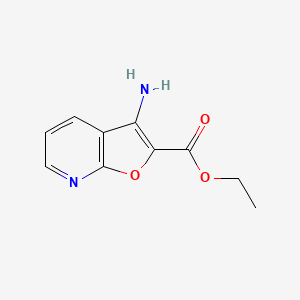 Ethyl 3-aminofuro[2,3-b]pyridine-2-carboxylate chemical structure (CAS 371945-06-1)