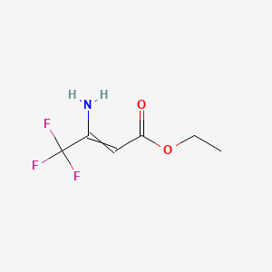Ethyl 3-amino-4,4,4-trifluorobut-2-enoate chemical structure (CAS 372-29-2)