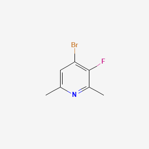 4-Bromo-3-fluoro-2,6-dimethylpyridine chemical structure (CAS 3726-08-7)