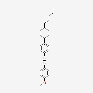 1-Methoxy-4-((4-(trans-4-pentylcyclohexyl)phenyl)ethynyl)benzene chemical structure (CAS 372983-17-0)
