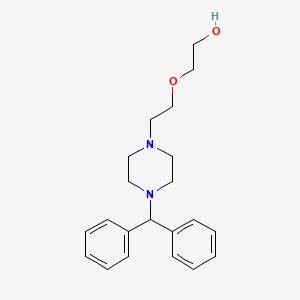 2-(2-(4-Benzhydrylpiperazin-1-yl)ethoxy)ethanol chemical structure (CAS 3733-63-9)