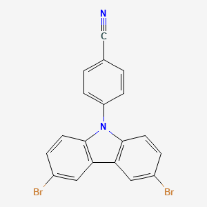 4-(3,6-Dibromo-9H-carbazol-9-yl)benzonitrile chemical structure (CAS 373389-97-0)