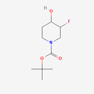 tert-Butyl 3-fluoro-4-hydroxypiperidine-1-carboxylate chemical structure (CAS 373604-28-5)